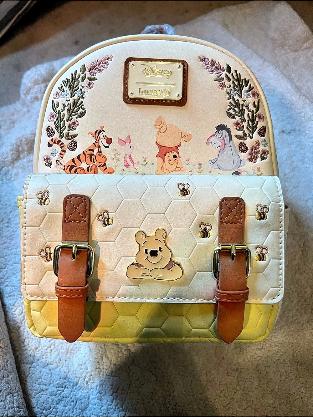 Loungefly Disney Winnie the Pooh Folk Floral Cosplay Mini Backpack Mini Backpack